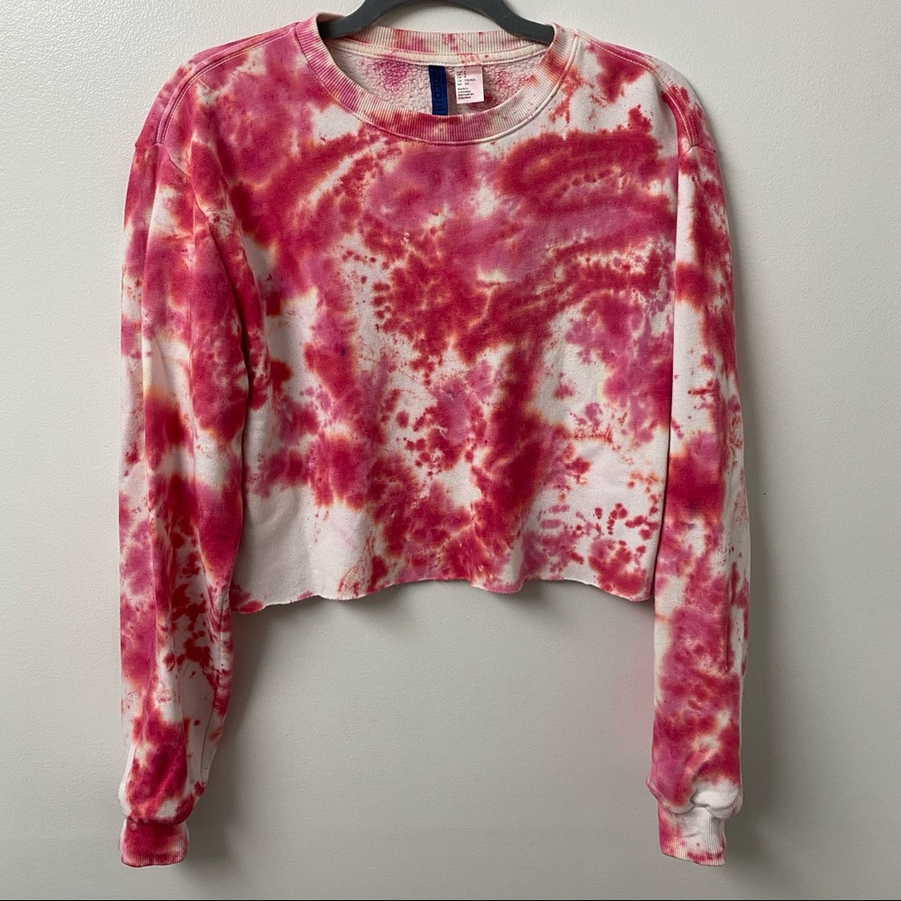 Tie Dye cropped crewneck
